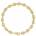 Puffed Anchor Bracelet || 14k Gold Filled