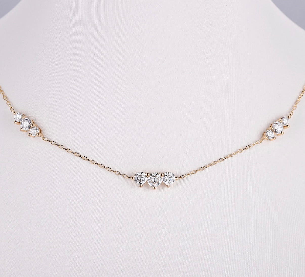 Mini Trio Necklace || Labgrown Diamonds