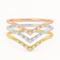 Chevron Diamond Stacker Band