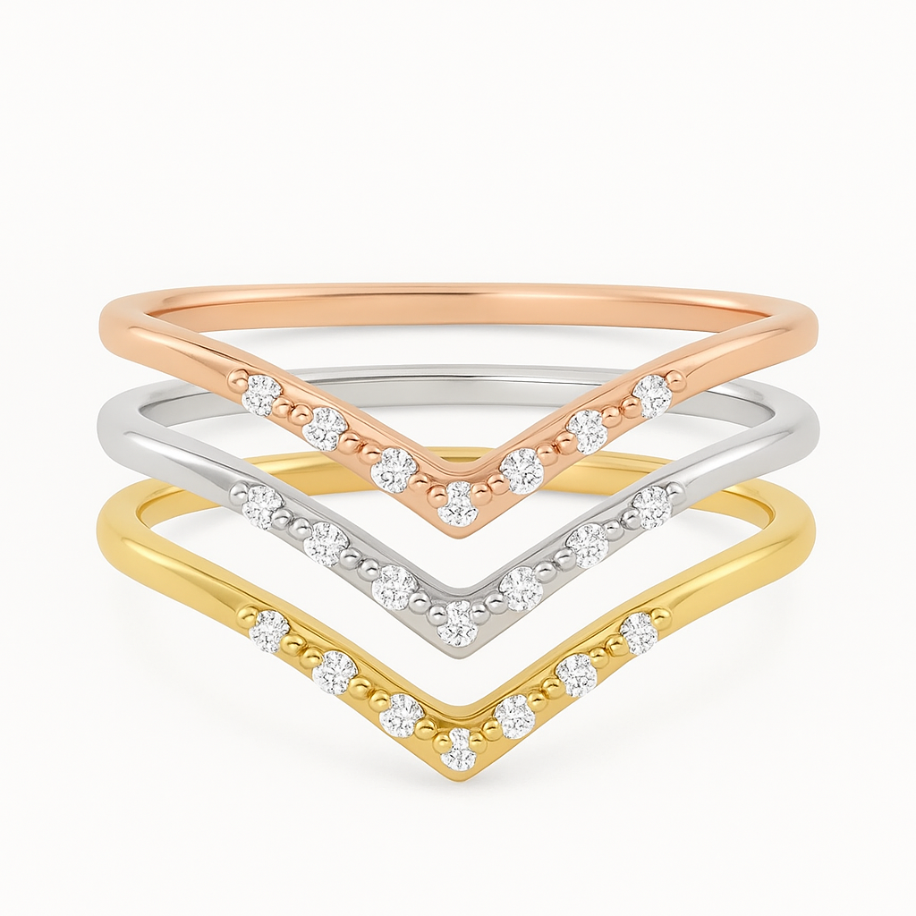 Chevron Diamond Stacker Band