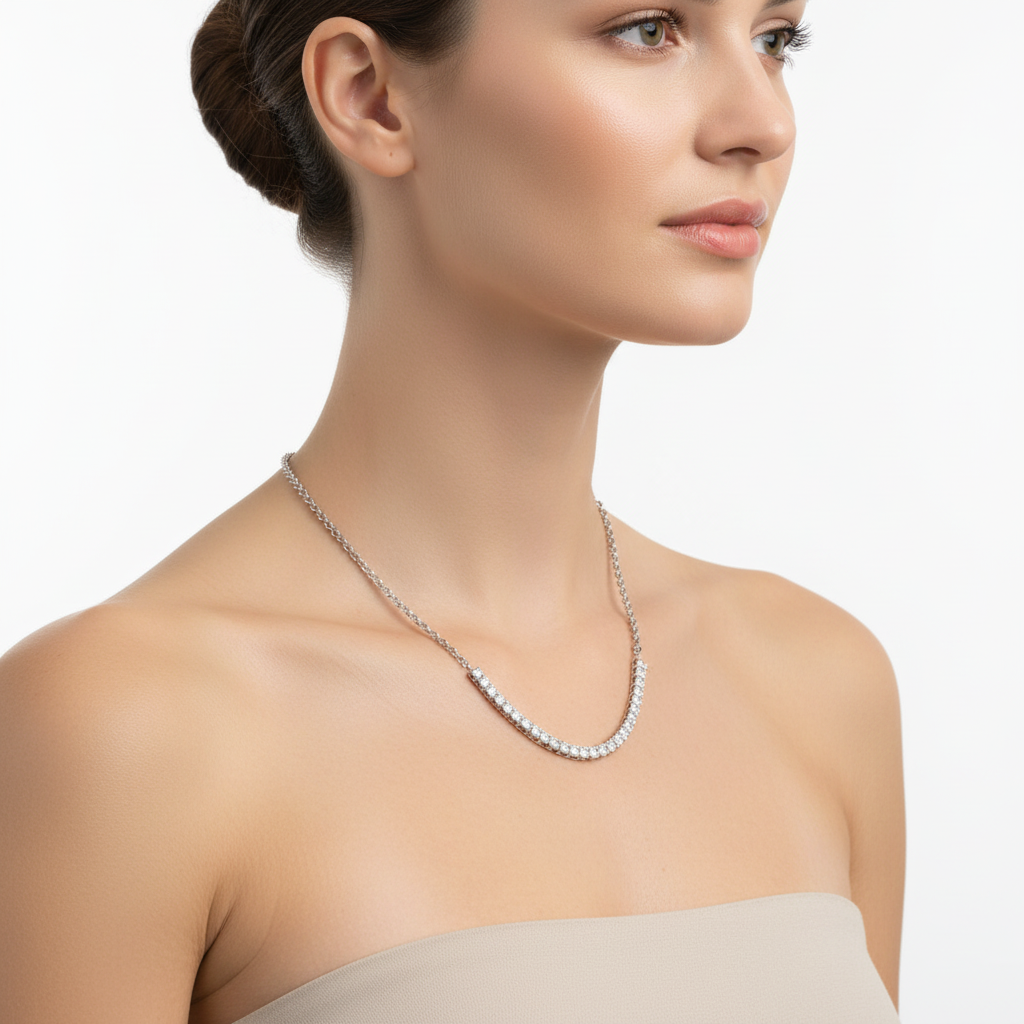 The Emily Diamond Tennis Necklace