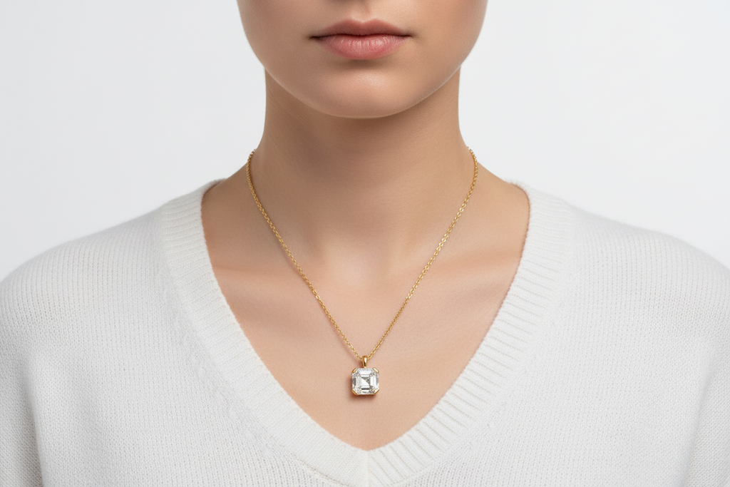 The Asscher Pave Pendant