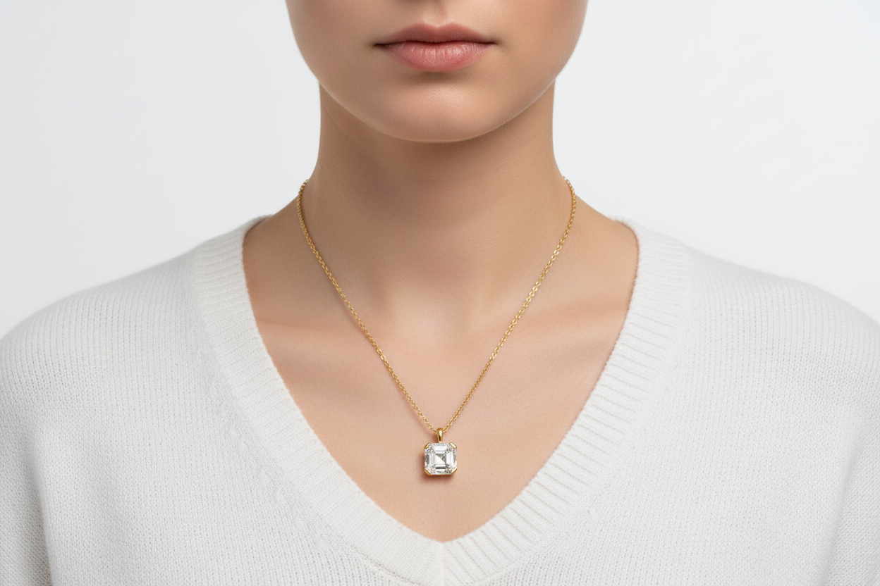 The Asscher Pave Pendant