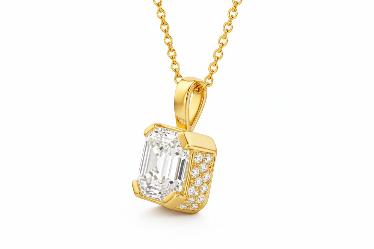 The Asscher Pave Pendant