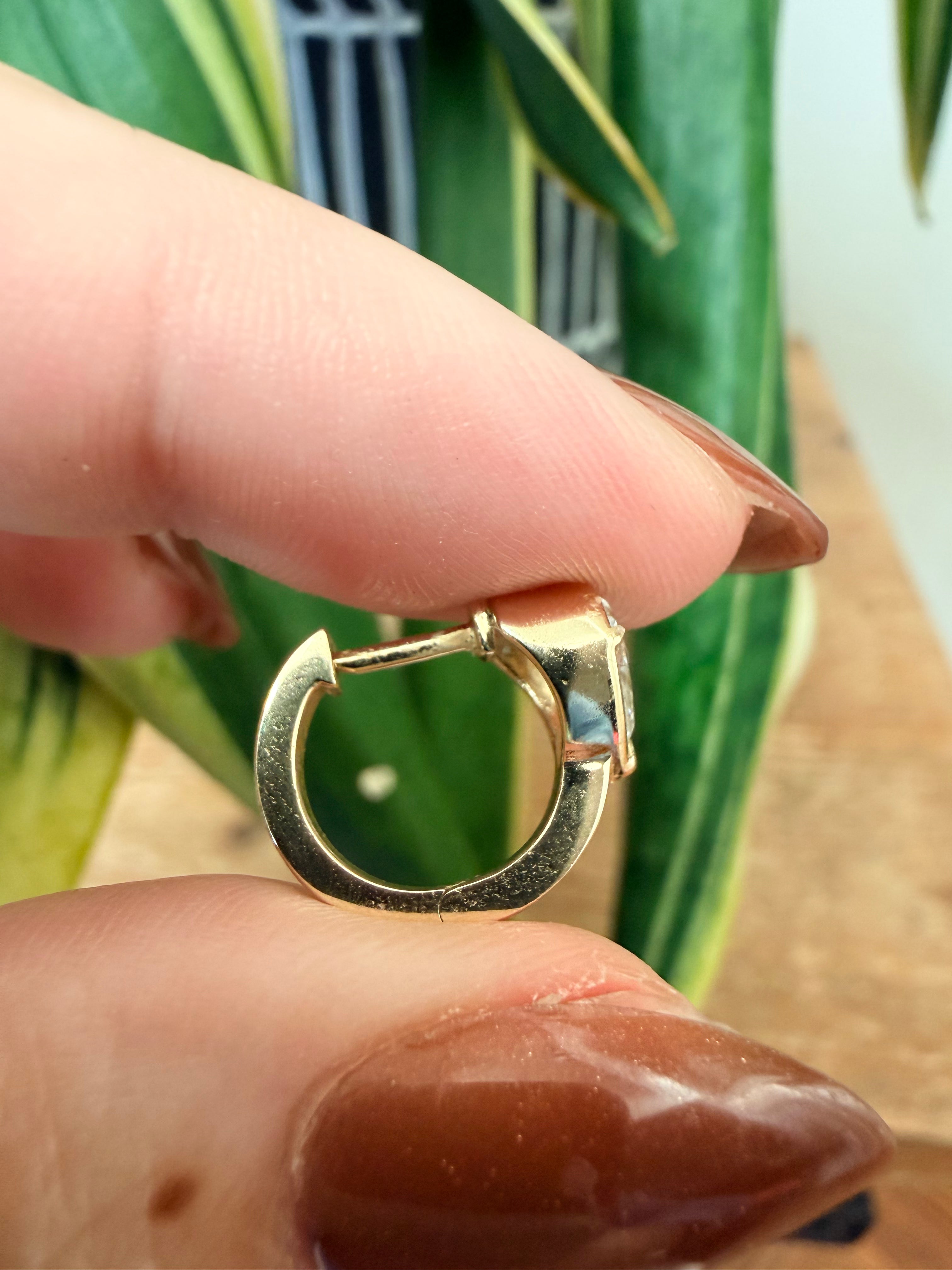 The Everyday Pear Huggie Hoops