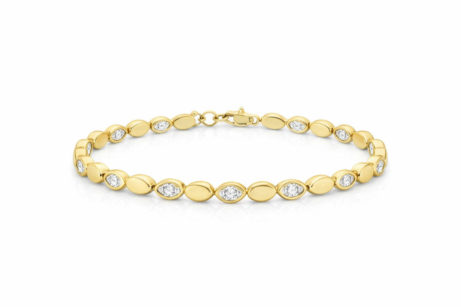 Marquis & Gold Labgrown Diamond Bracelet