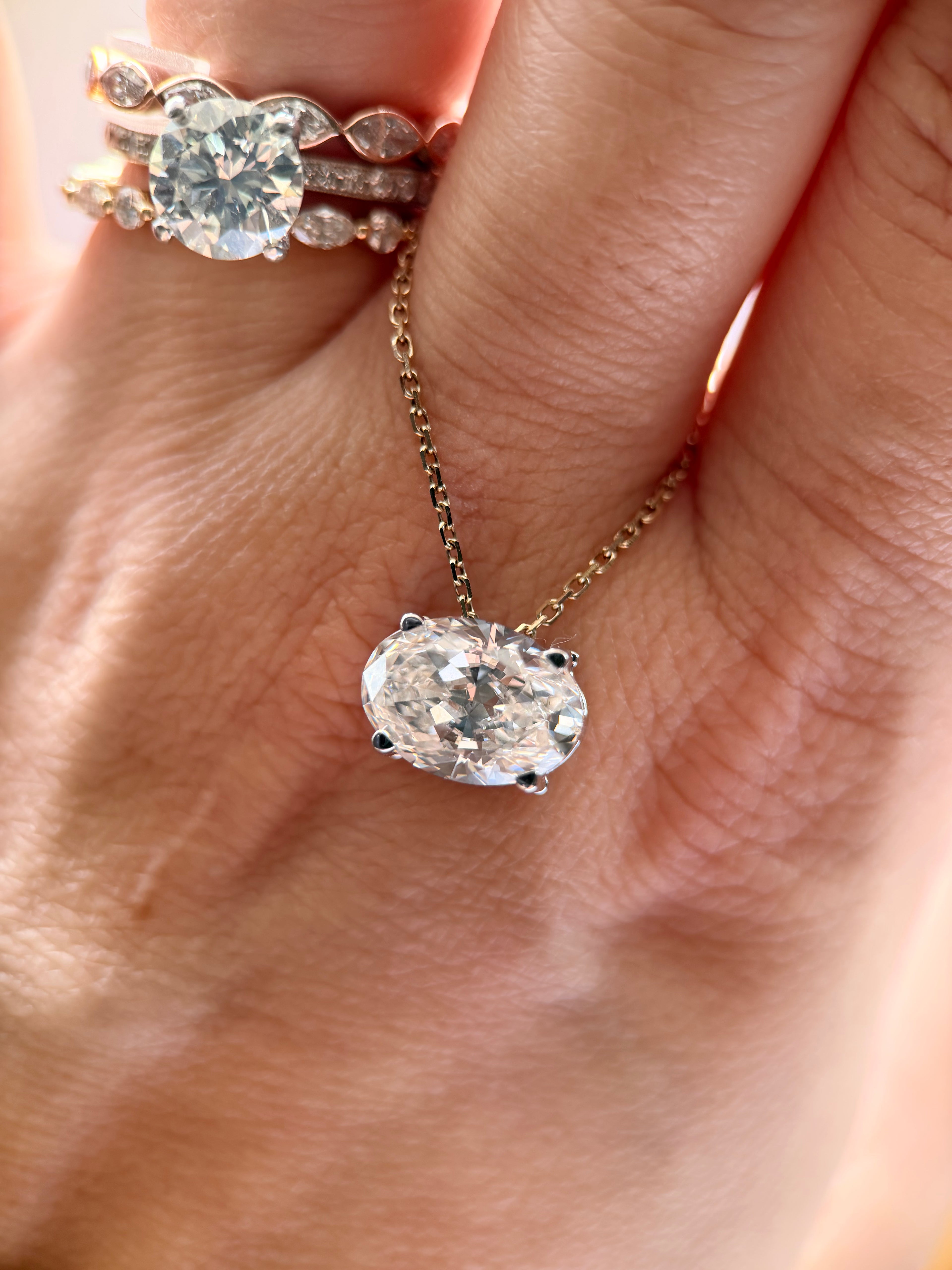 Oval Slider Pendant Charm