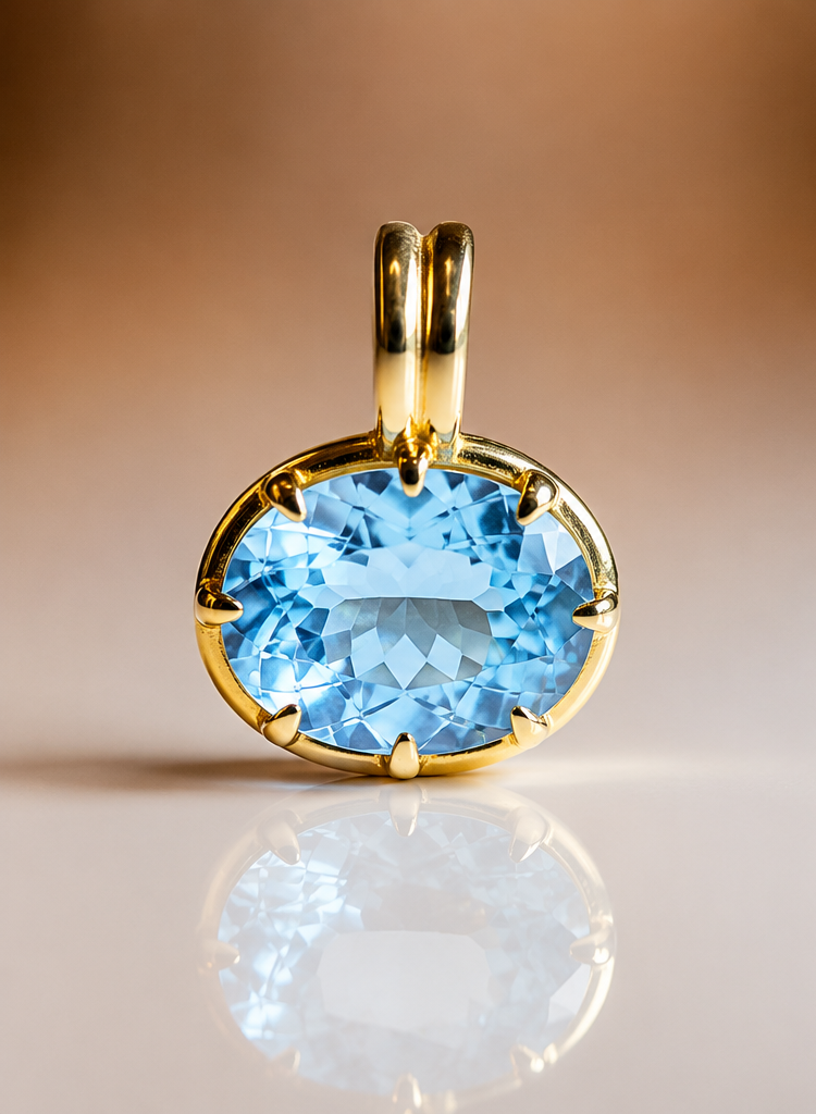 Double Clip Birthstone Pendant
