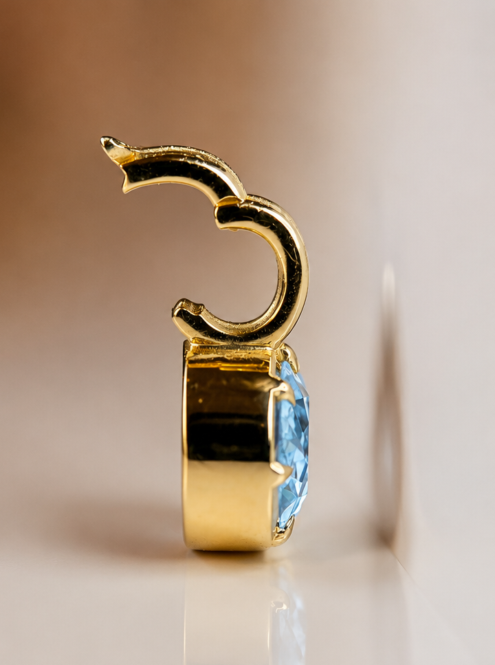 Double Clip Birthstone Pendant