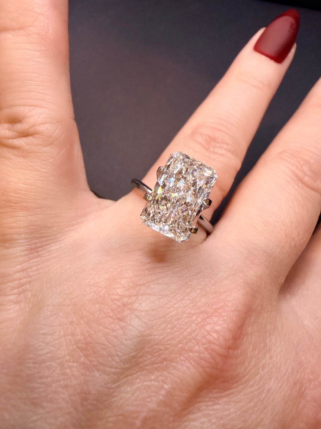 5.13 Carat F/VVS2 Radiant Cut Lab Grown Diamond – IGI Certified – Ready to Ship