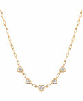 Sweetheart Necklace|| 14k Yellow Gold 1.5ctw Labgrown Heart Diamonds