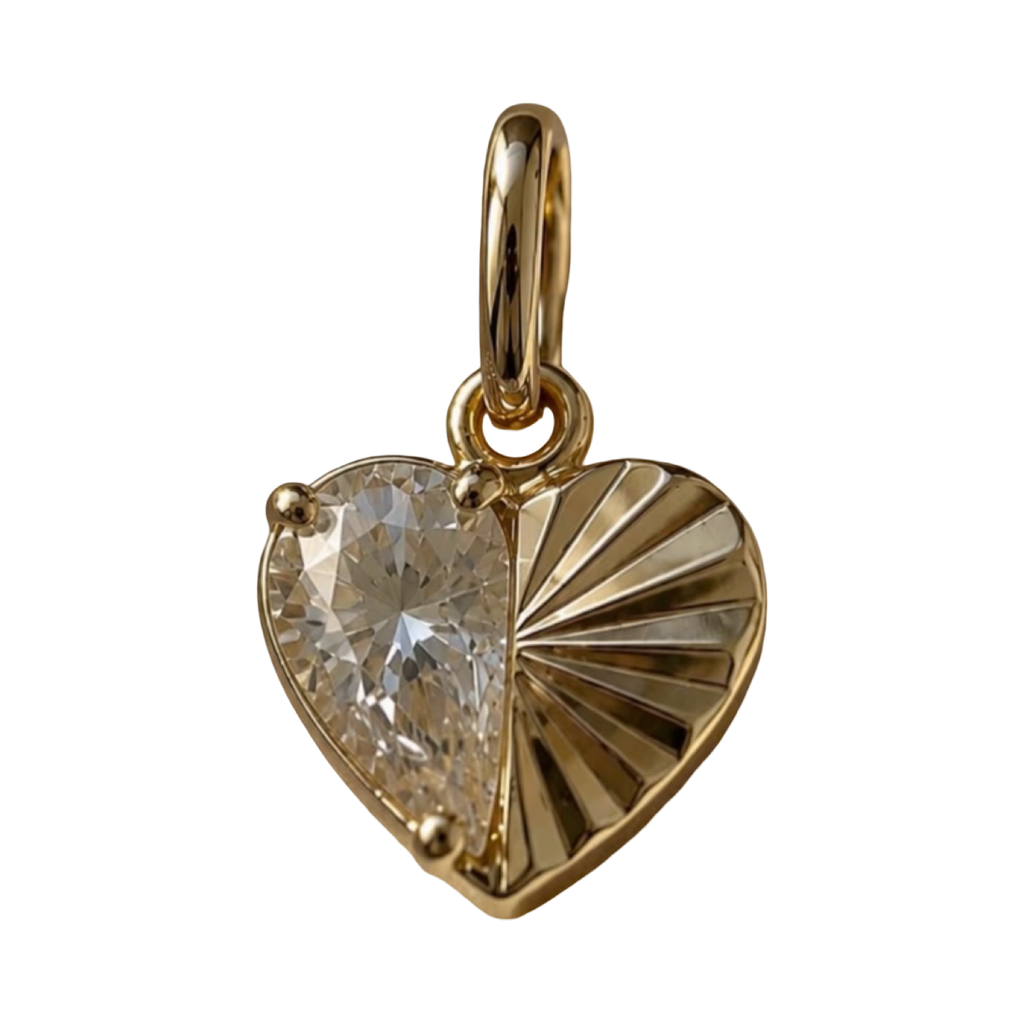 Half Heart Diamond Pendant