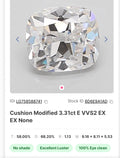 3.31 ctw Old Mine Cushion || Labgrown Diamond
