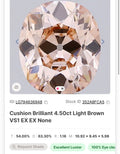 4.5 ctw Fancy Light Brown Antique Cushion || IGI Certified Labgrown Diamond