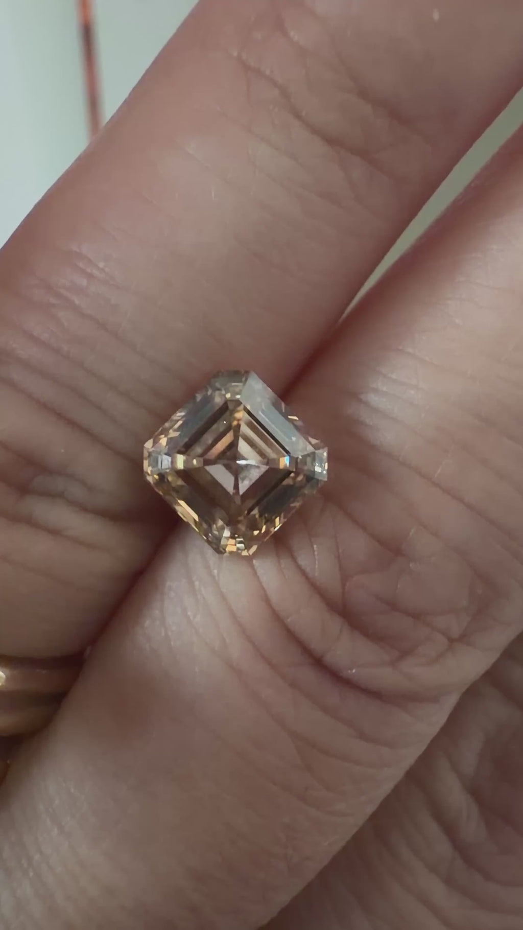 2.07Ctw Fancy Brown Labgrown Asscher Diamond