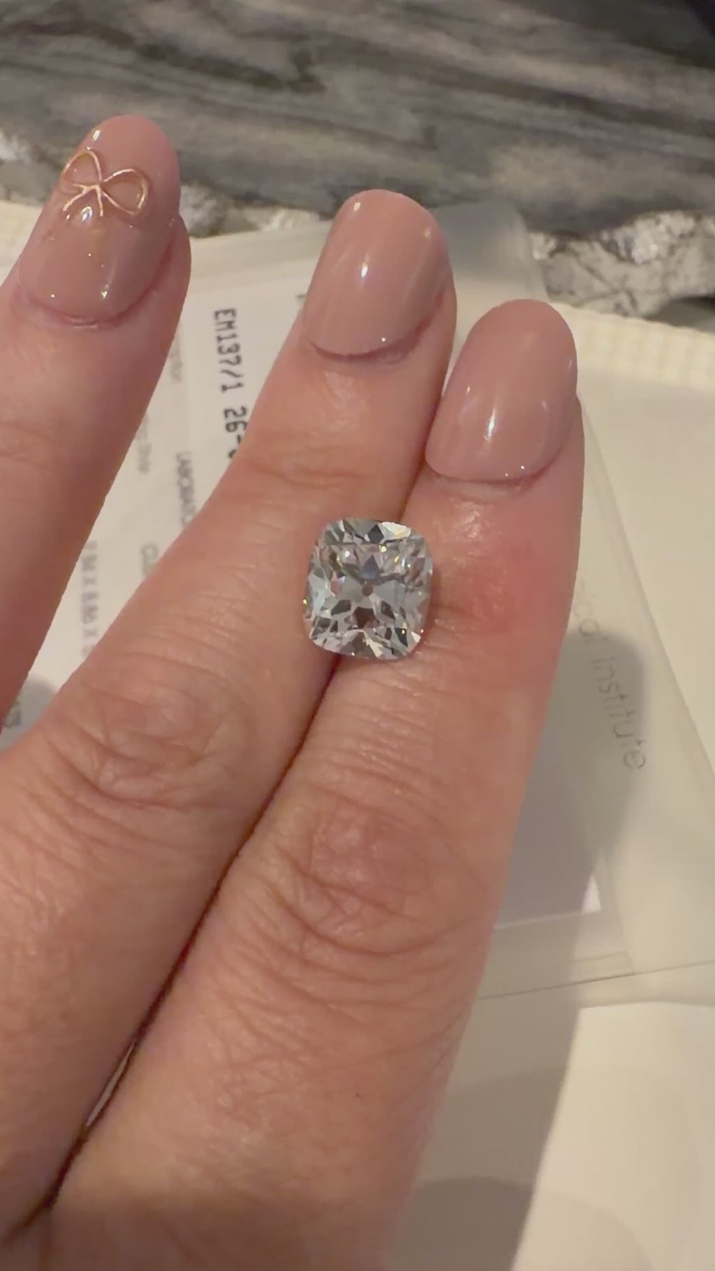 4.04 ctw Antique Cushion || IGI certified Labgrown Diamond