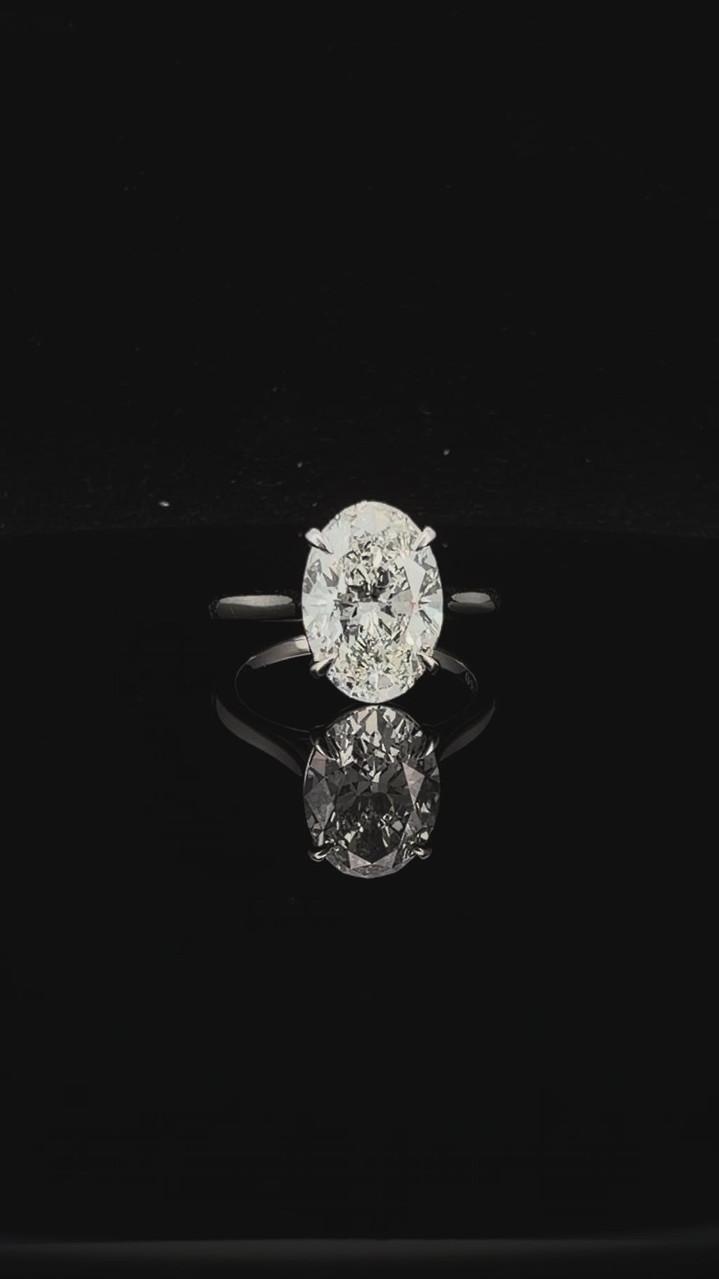 3ctw Labgrown Oval Diamond Platinum Band