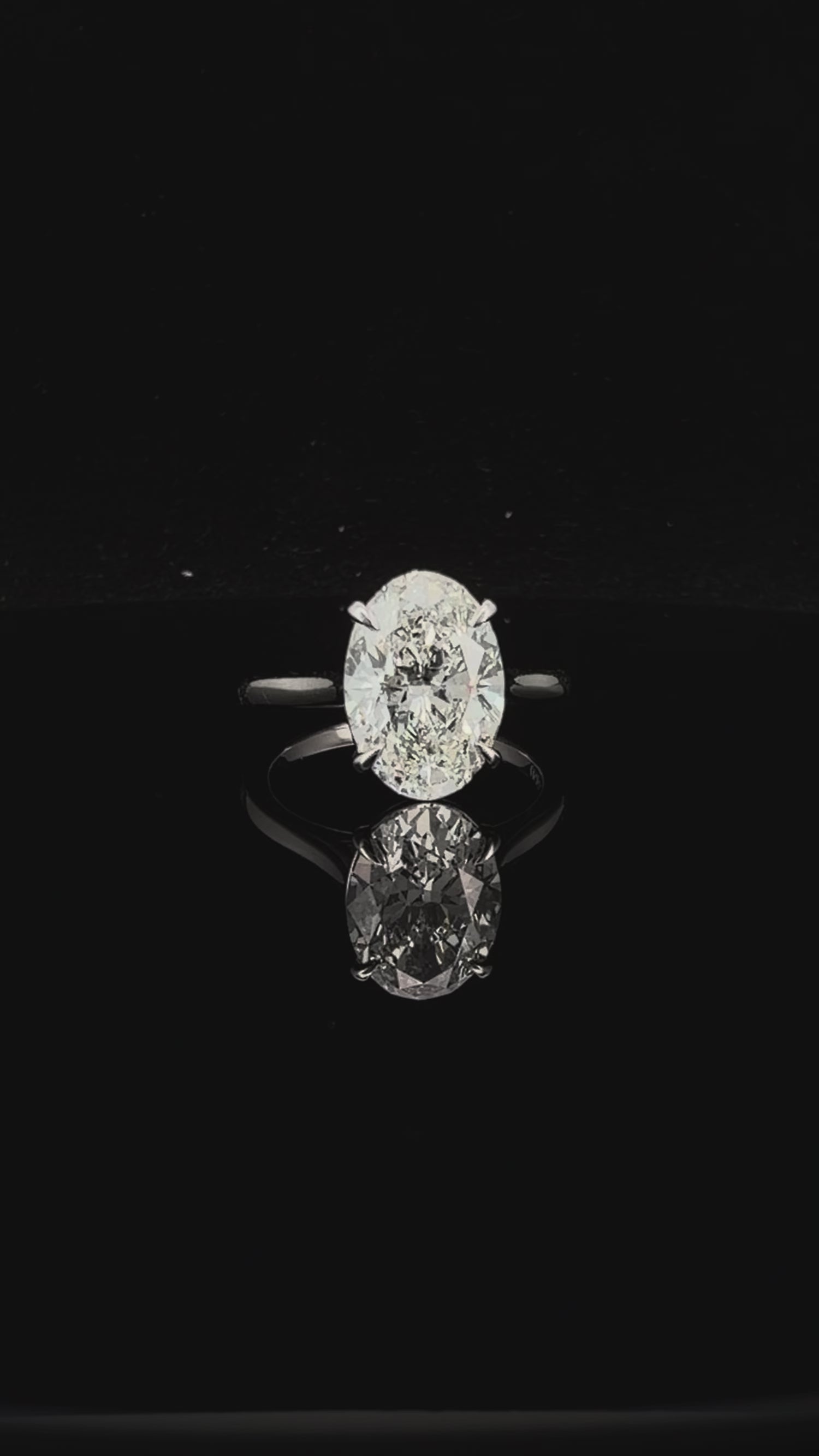 3ctw Labgrown Oval Diamond Platinum Band