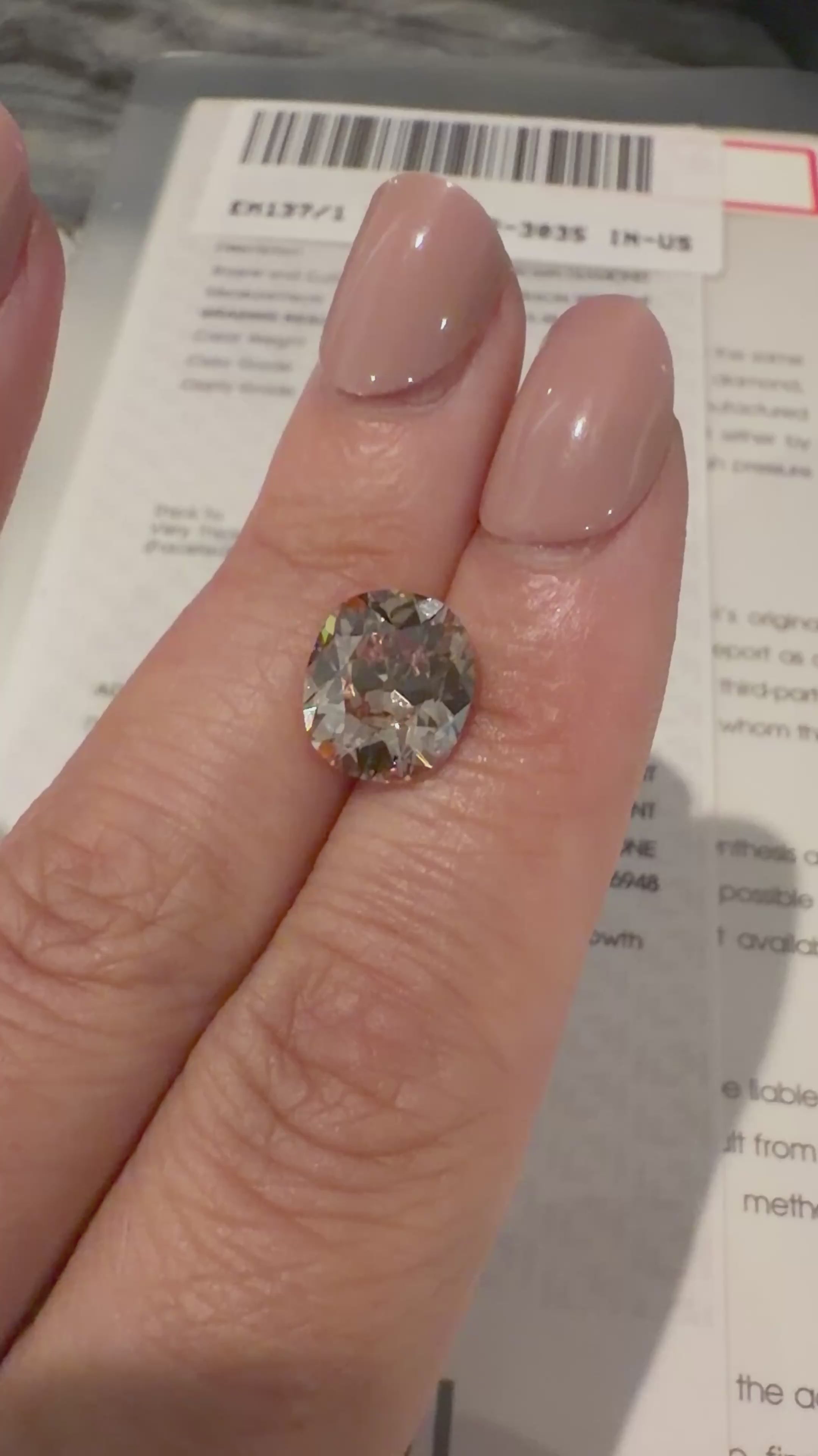 4.5 ctw Fancy Light Brown Antique Cushion || IGI Certified Labgrown Diamond