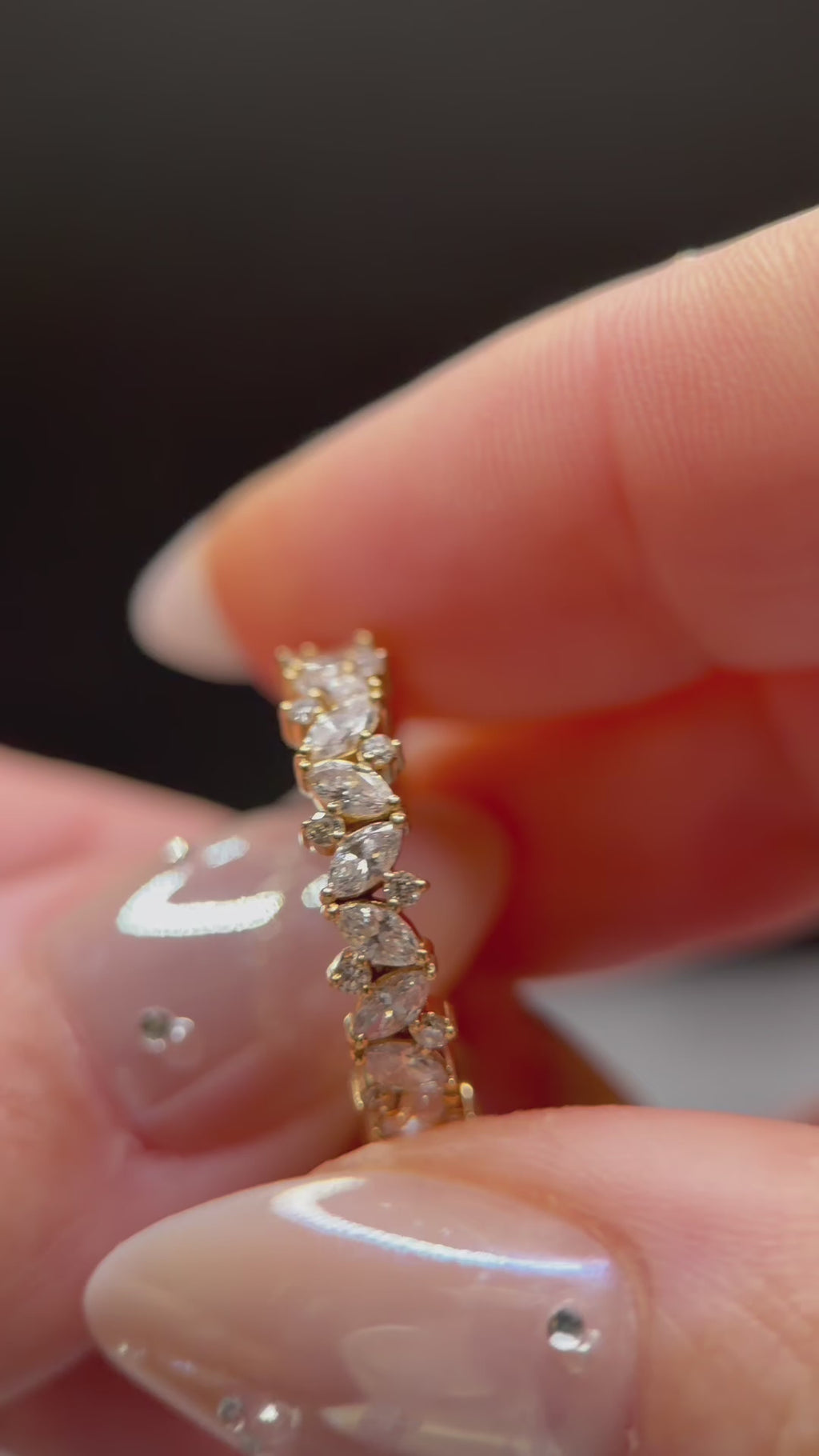 The Marquis and Round Cluster Band // Labgrown Diamond