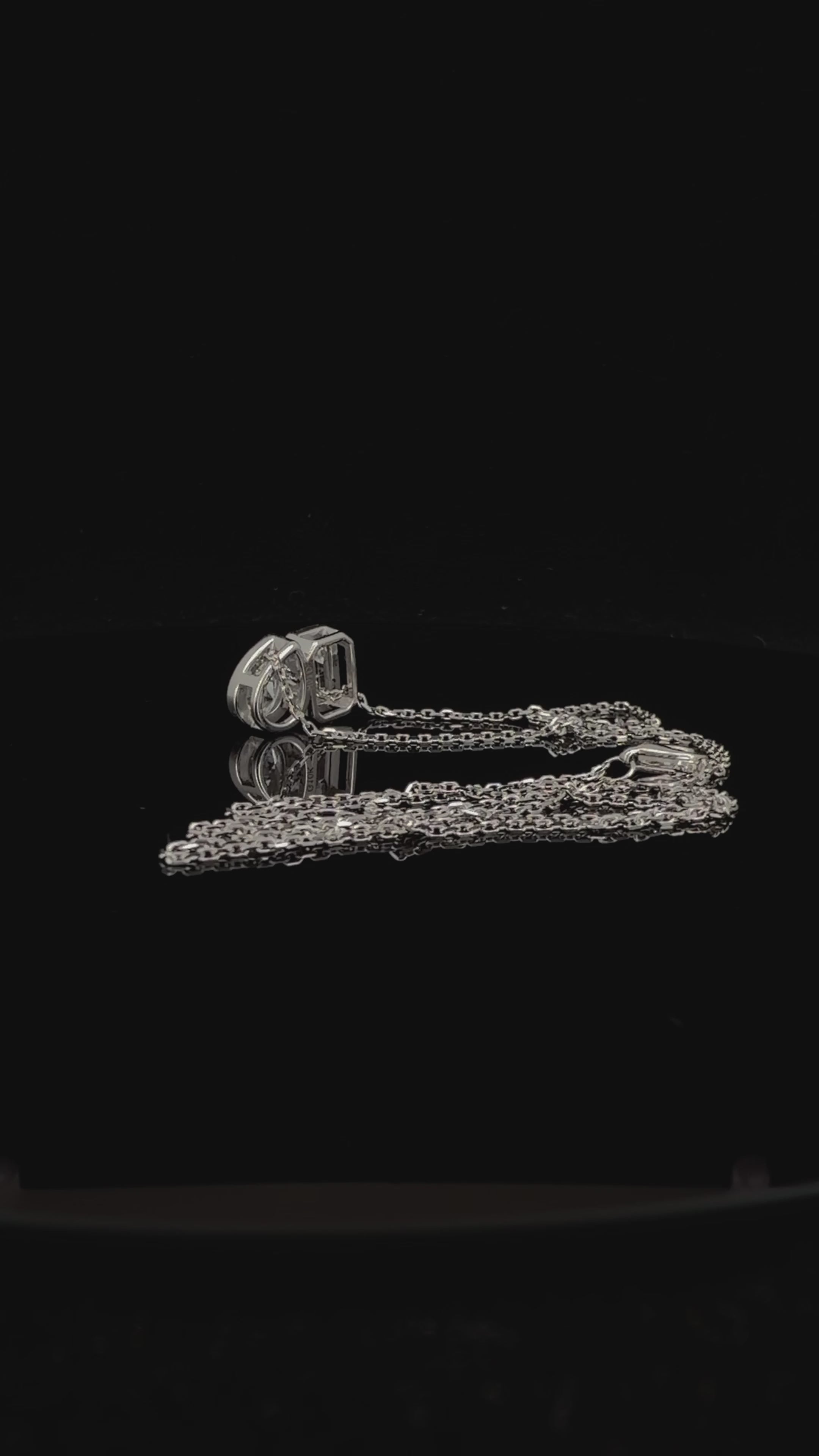 Toi et Moi Slider Pendant || Labgrown Diamond