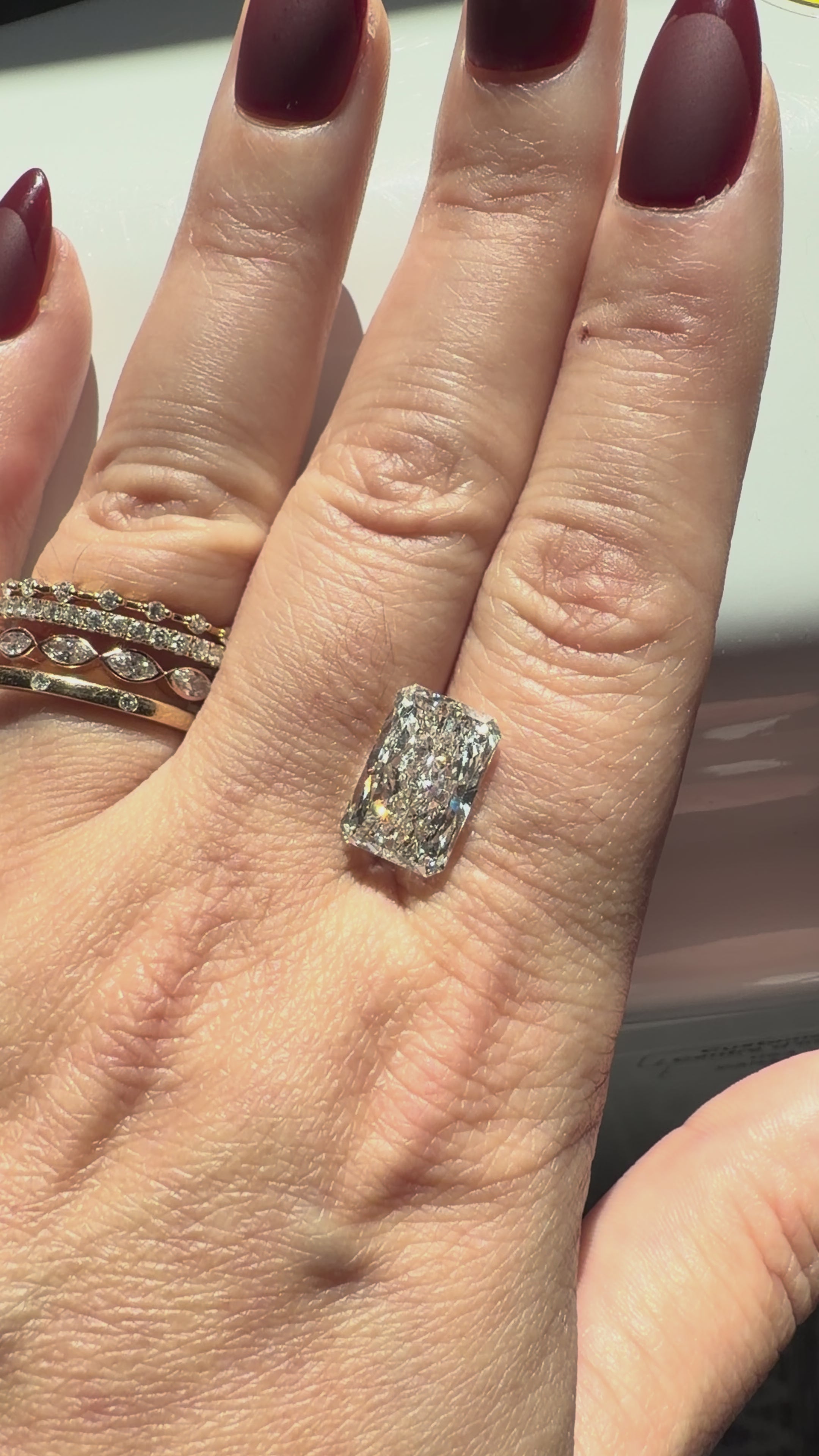 5.13 Carat F/VVS2 Radiant Cut Lab Grown Diamond – IGI Certified – Ready to Ship