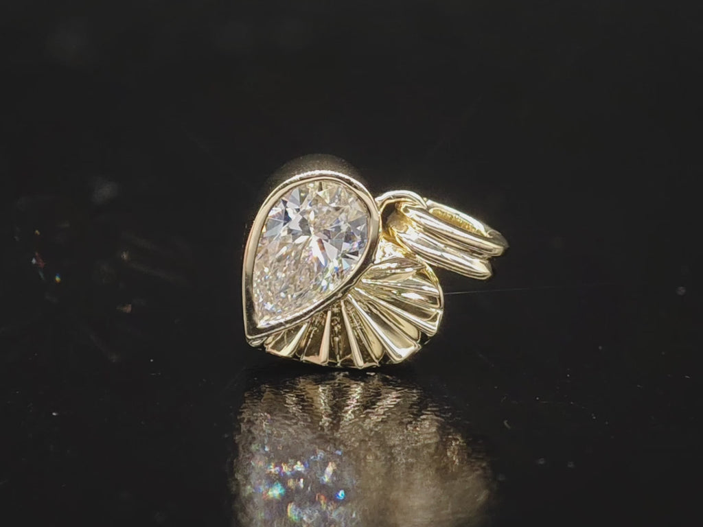 Half Heart Diamond Pendant