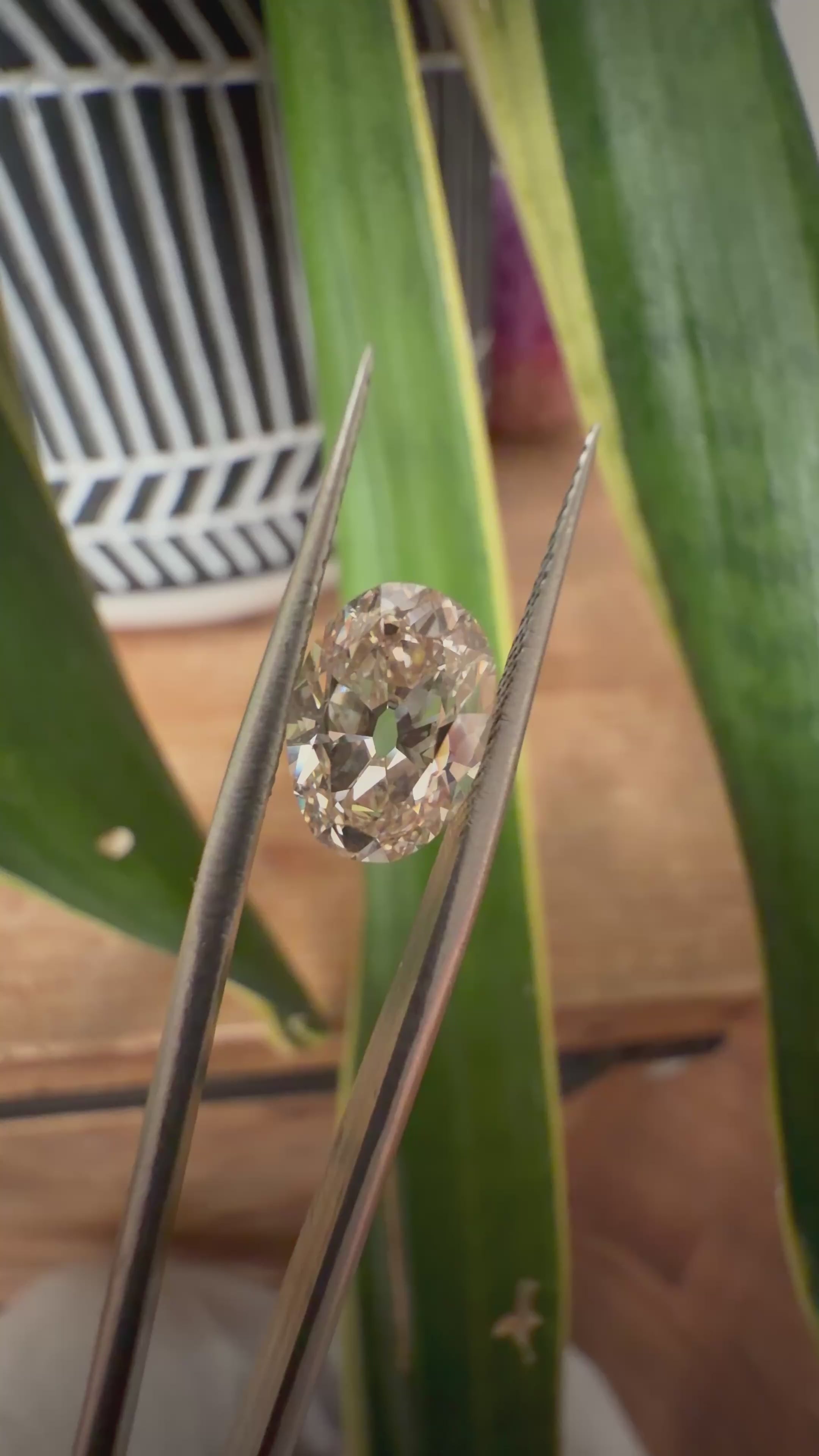 3.10ctw Champagne Old Mine Oval Labgrown Diamond || Uncertified