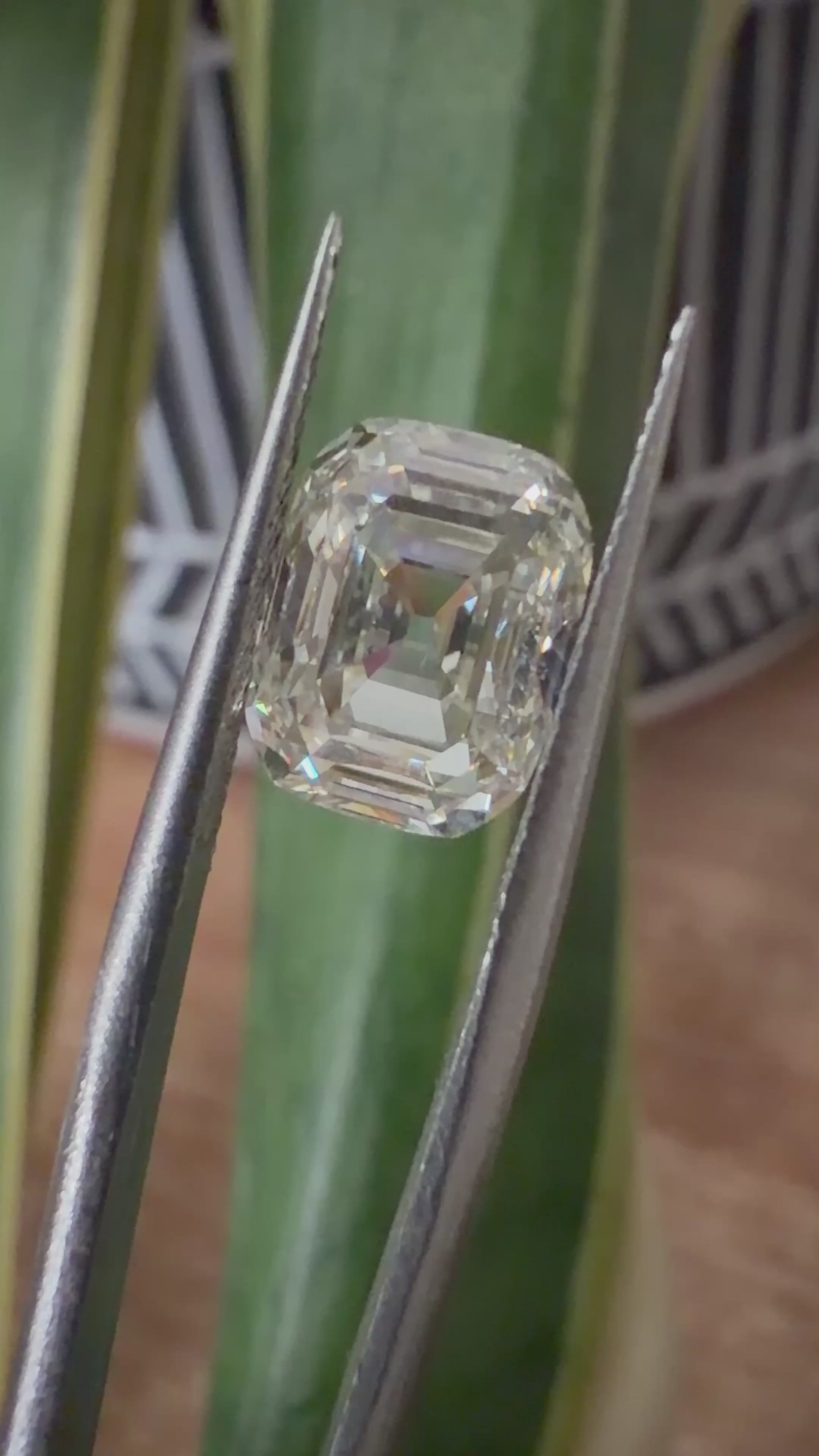 4.1 CTW J VS1 Step Cut Cushion Labgrown Diamond