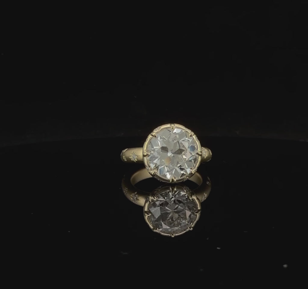 4ctw Old European Starry Night Engagement Ring