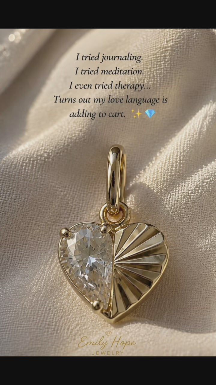 Half Heart Diamond Pendant