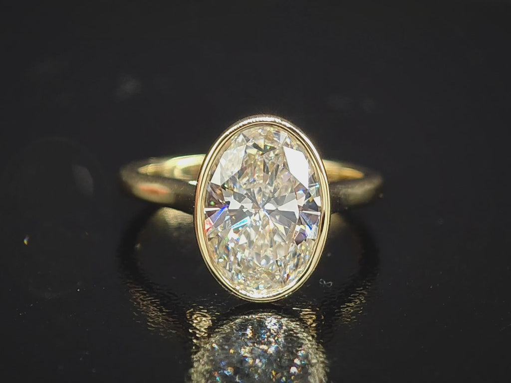 Oval Bezel Set  Tulip Basket
